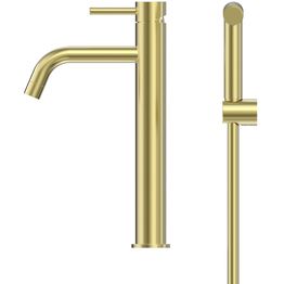 Pesuallashana INOX by Tammiholma Q1, korkea malli, bideesuihkulla, vaalea kulta