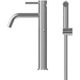 Pesuallashana INOX by Tammiholma Q1, korkea malli, bideesuihkulla, kiiltävä teräs