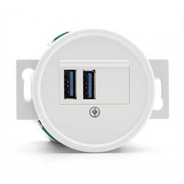 USB-latauspistorasia THPG uppoasennettava valkoinen duroplast