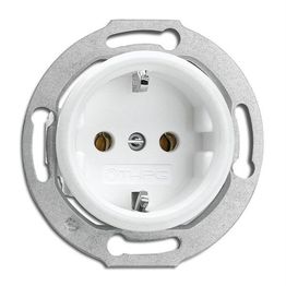 Pistorasia lapsisuojalla THGP uppoasennettava valkoinen duroplast