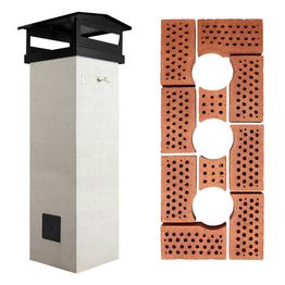 Savupiippu Tiileri T600 3-12m varaava täydellinen toimitus triplahormi