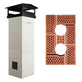 Savupiippu Tiileri T600 3-12m varaava täydellinen toimitus tuplahormi