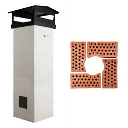 Savupiippu Tiileri T600 3-12m varaava täydellinen toimitus yksi hormi