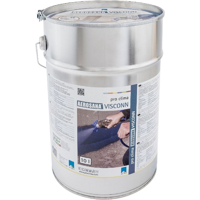 Tiivistyspinnoite Aerosana Visconn 10l musta ilmavuotojen tiivistämiseen