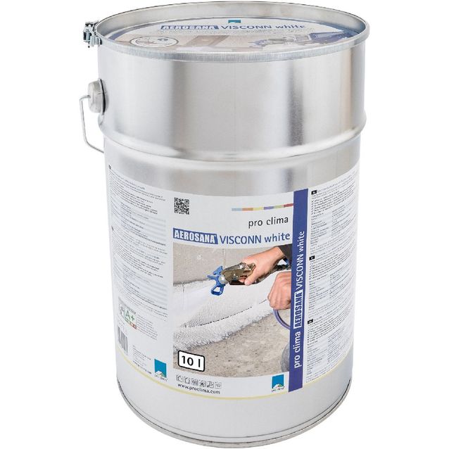 Tiivistyspinnoite Aerosana Visconn 10l valkoinen ilmavuotojen tiivistämiseen