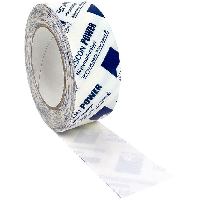 Tiivistysteippi Tescon Power 50mm x 25m höyrynsulkumuovin tiivistämiseen