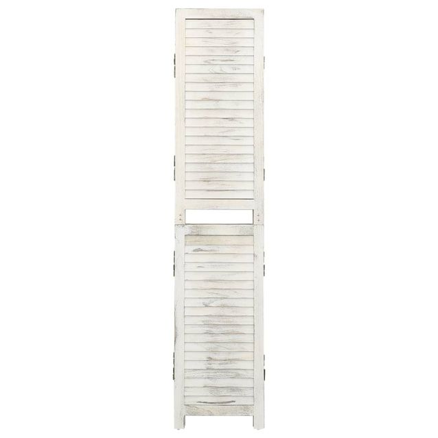 Tilanjakaja 3-paneelinen antiikkivalkoinen 105x165 cm puu (38570)