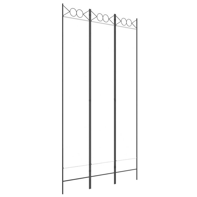 Tilanjakaja 3-paneelinen valkoinen 120x220 cm kangas (50162)