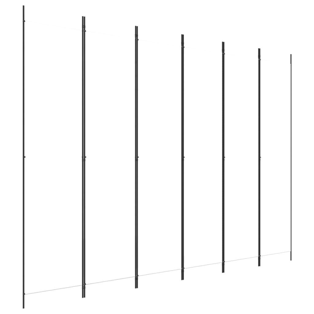 Tilanjakaja 6-paneelinen valkoinen 300x220 cm kangas (50206)