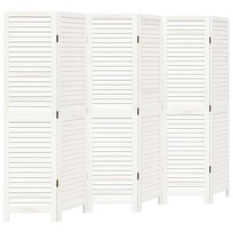 Tilanjakaja 6-paneelinen valkoinen täysi keisaripuu (58841)