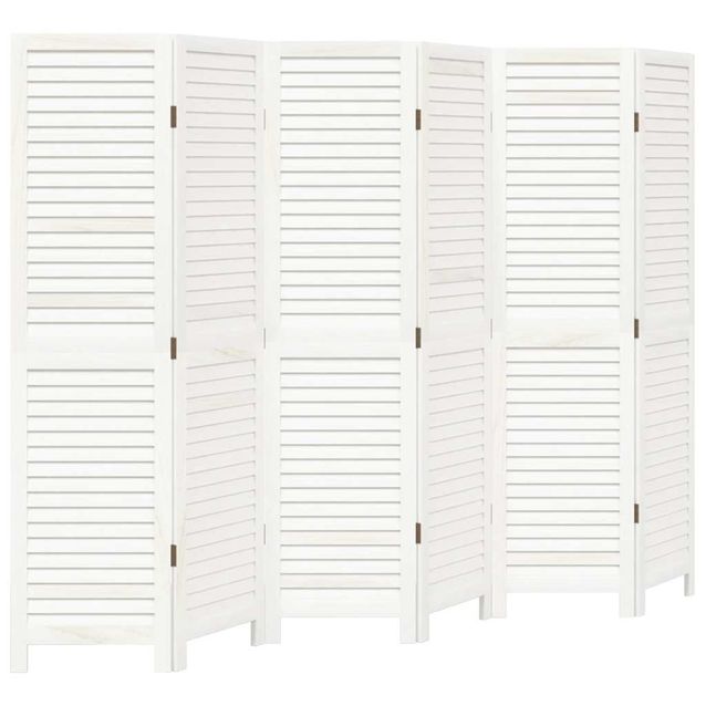 Tilanjakaja 6-paneelinen valkoinen täysi keisaripuu (58841)