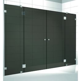 Kylpyhuoneen tilanjakaja Elegance 08 musta mittatilaus korkeus 2000 mm