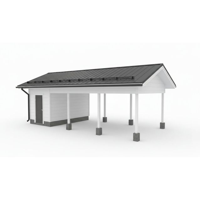 Havainnekuva kahden auton katoksen runkopaketista