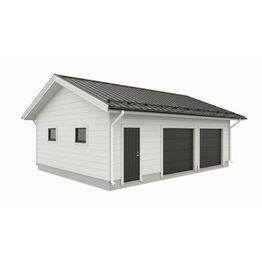 Autotallin runkopaketti Timburg, kahden auton talli ja varasto, sivusta ajettava, kerrosala 61 m²