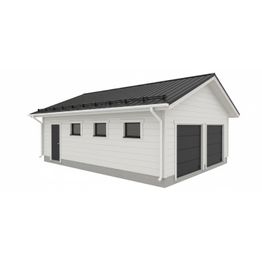 Autotallin runkopaketti Timburg, kahden auton talli ja varasto, kerrosala 61 m²