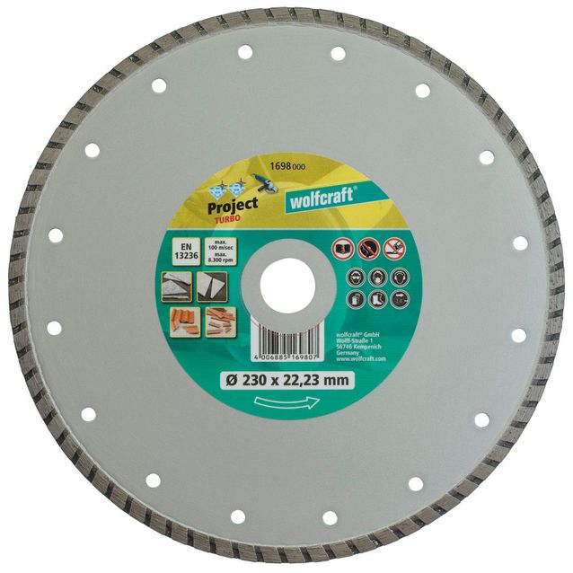 Timanttilaikka Wolfcraft 1698000 Pro Turbo 230 mm