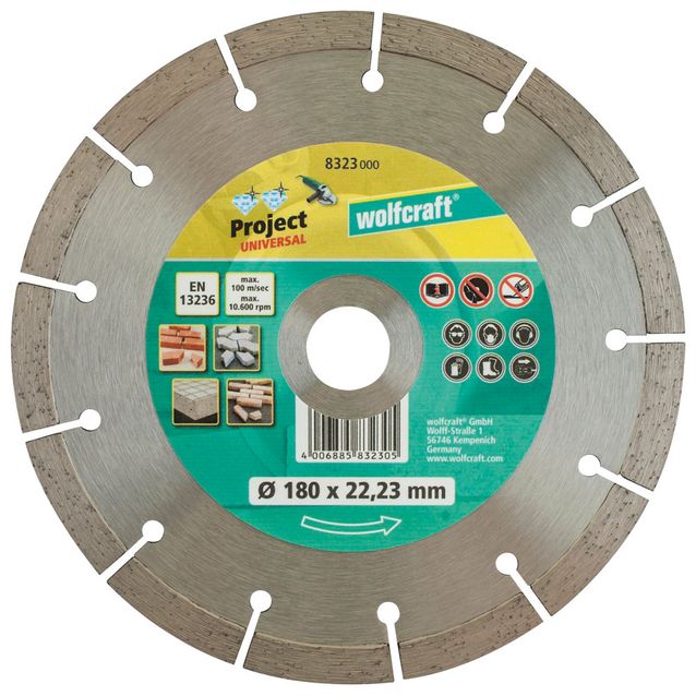 Timanttilaikka Wolfcraft 8323000 Pro Universal 180 mm