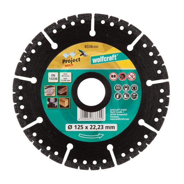 Timanttilaikka Wolfcraft 8336000 Pro Multi 125 mm