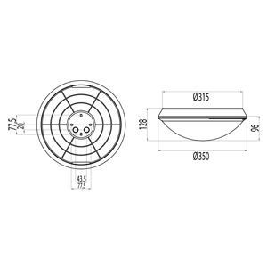 Titan-valaisin mittakuva