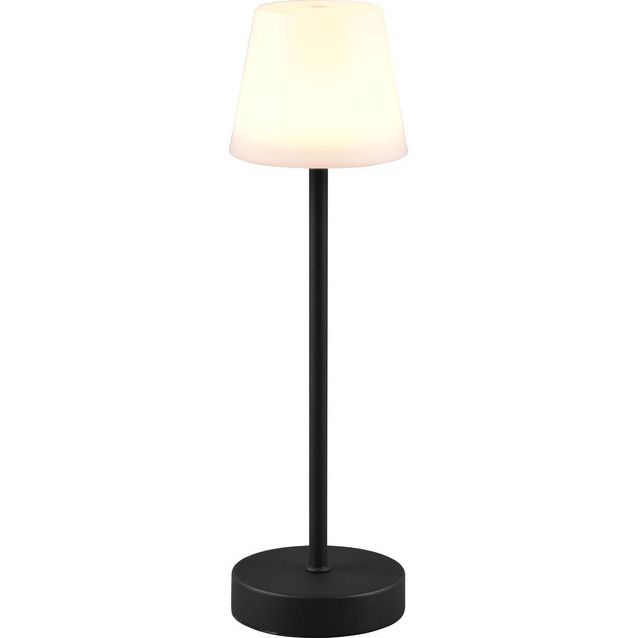 LED-ulkopöytävalaisin Trio Martinez, ladattava, mattamusta