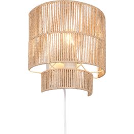 Seinävalaisin Trio Satna, E27, ruskea/paperinaru