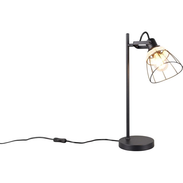 Pöytävalaisin Trio Jerome, E27, mattamusta/rottinki