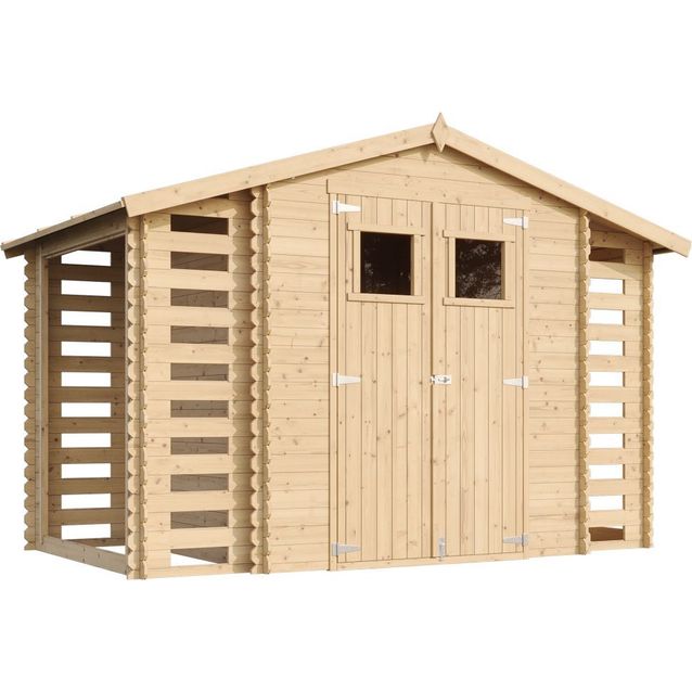 Pihavaja polttopuukatoksella Timbela M391, 5.47m2