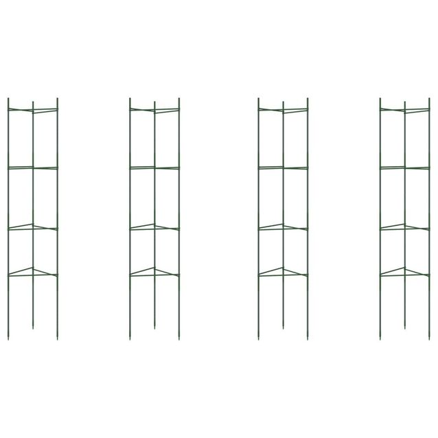 Tomaattihäkki 4 kpl 154 cm teräs ja PP (81485)