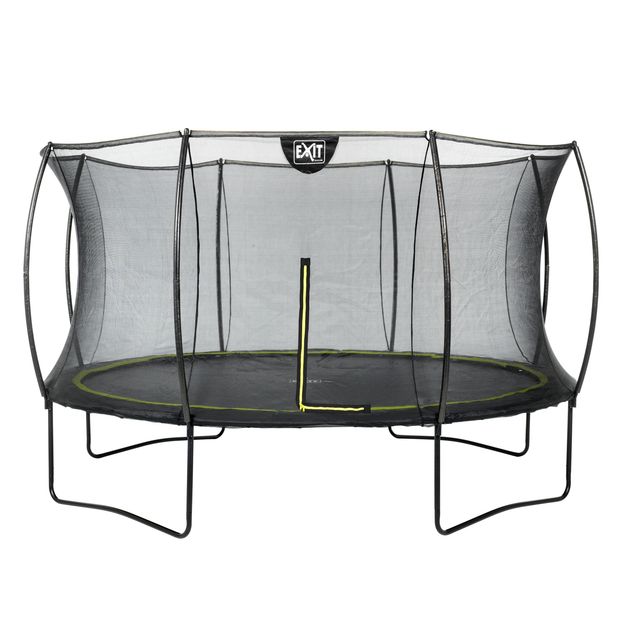 Trampoliini Exit Silhouette musta sis. turvaverkko pyöreä eri kokoja
