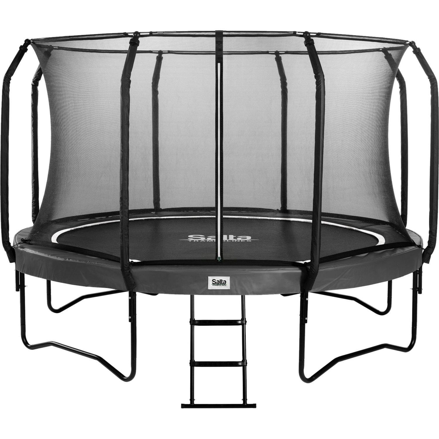 Trampoliini Salta First Class Ø366cm musta sis. turvaverkon portaat