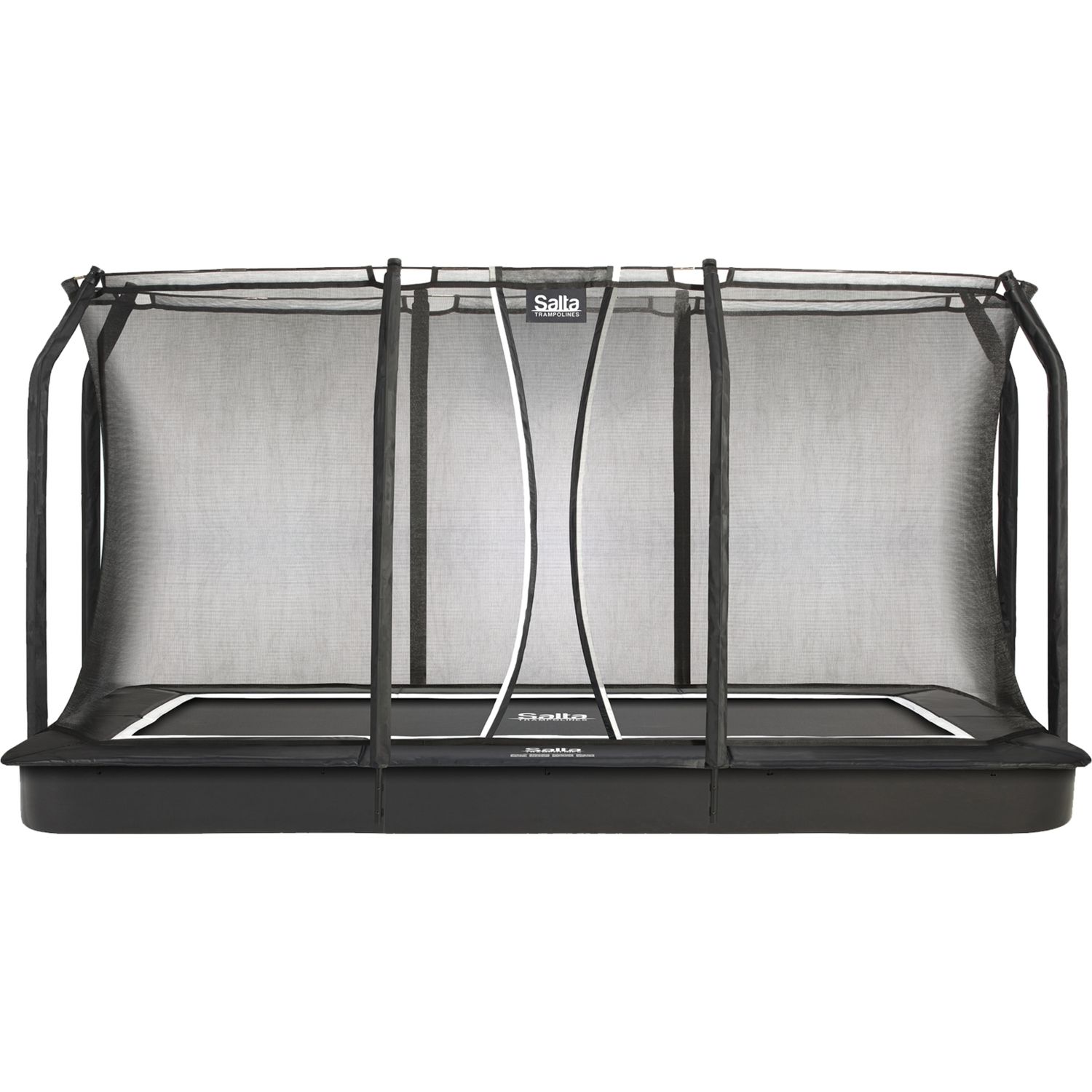 Trampoliini Salta Royal Baseground 244x396cm musta sis. turvaverkko