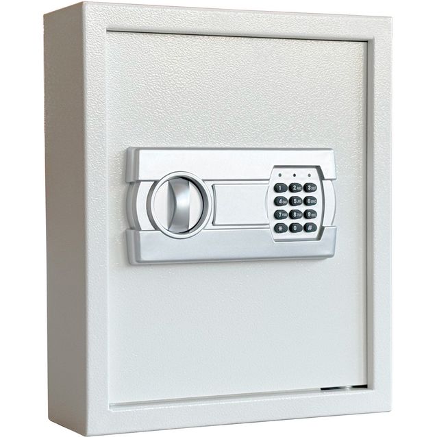 Avainkaappi Trekker 50, sis. 50 avainlappua, pohjamatto ja laajennuspultit, valkoinen, digitaali lukolla