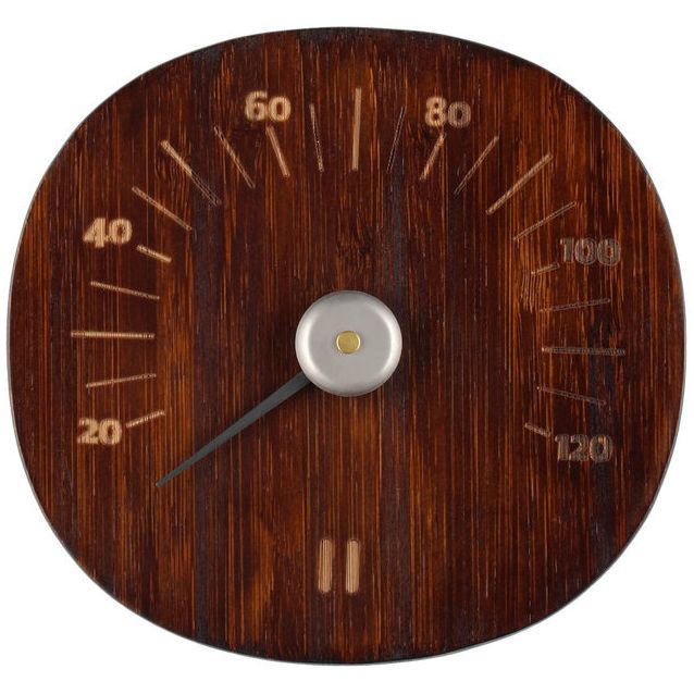Saunan lämpömittari Rento, bambu, tumma