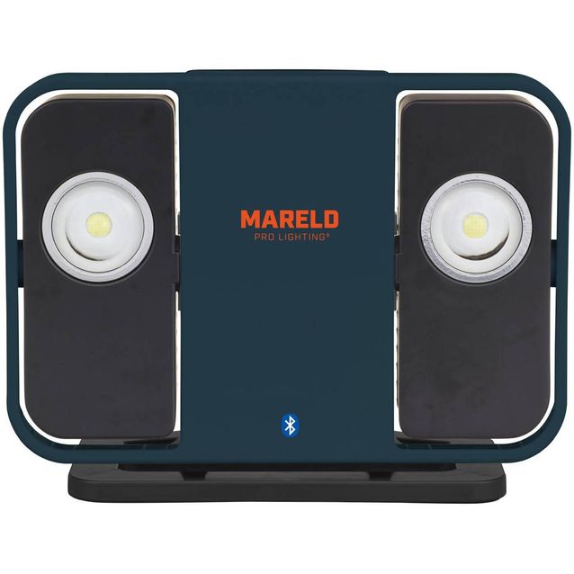 Akkutyövalaisin Mareld Shine 12000RE, IP64, apilla, musta/petrooli