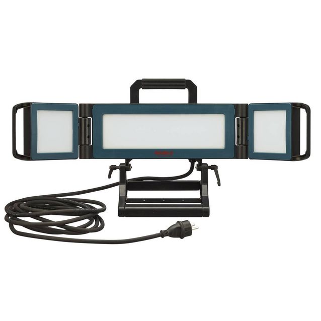 Työvalaisin Mareld Vapor 6500, IP54, pistorasialla, kokoontaittuva, musta/petrooli