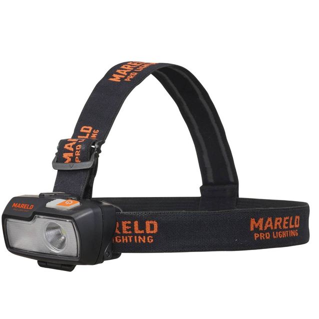 Otsalamppu Mareld Peta 400RE, hybridi, IP66, musta/oranssi