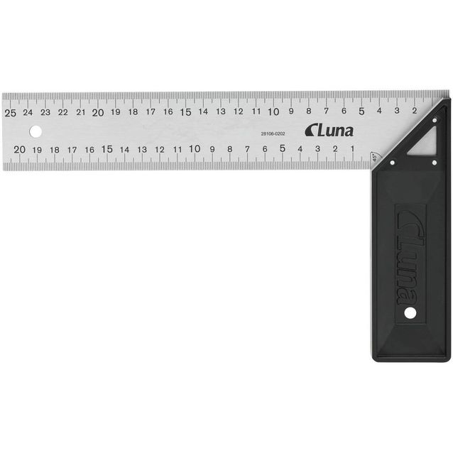 Suorakulma Luna Tools 25cm, alumiinia