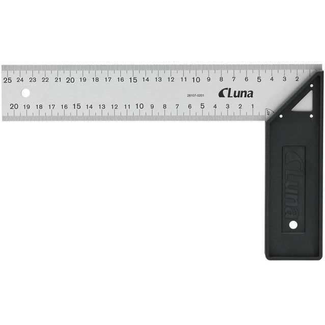 Suorakulma Luna Tools 30cm, ABS-kahva