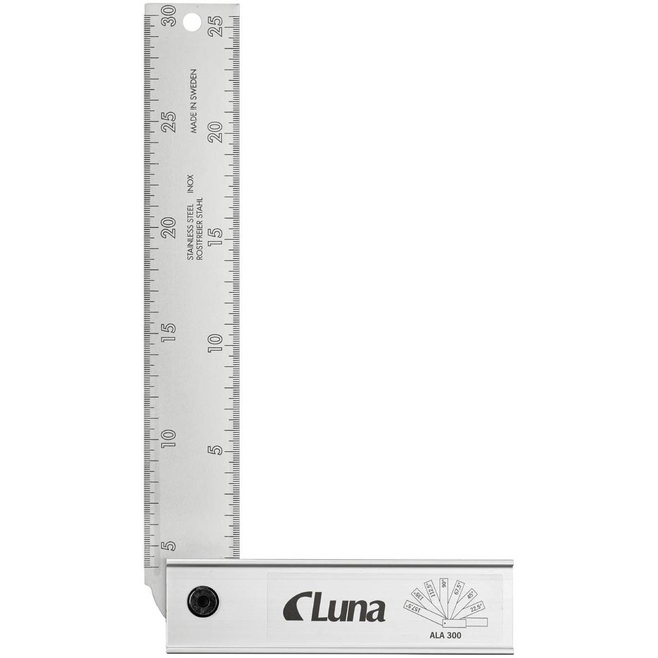 Säädettävä suorakulma Luna Tools 30 cm alumiinia
