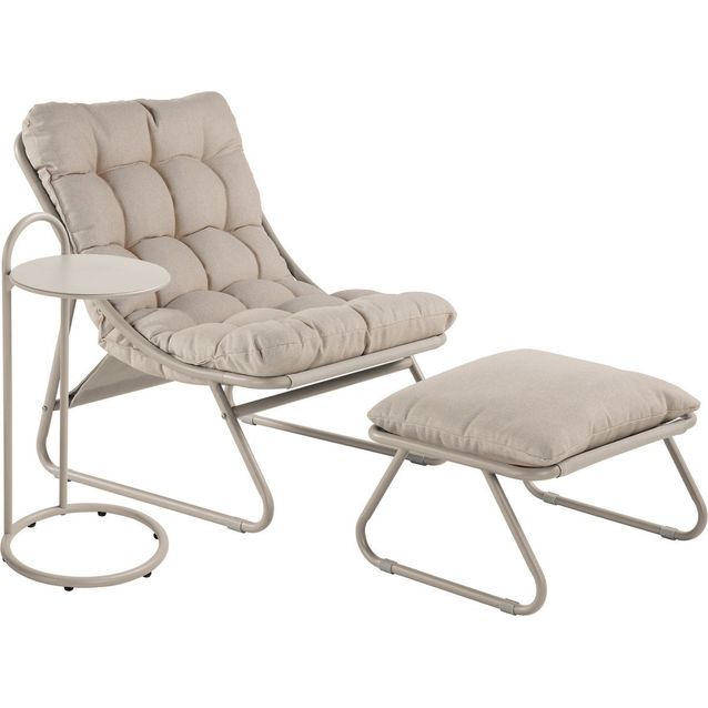 Tuolisetti esti & esta Cloud, nojatuoli jalkatuella + pöytä