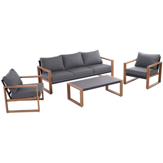 Puutarhakalustesetti esti & esta Duisburg CS, 5-istuttava, alumiinirunko, antrasiitti