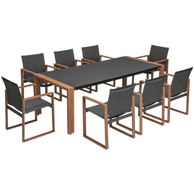 Ruokailuryhmä ulos esti & esta Duisburg, 8-istuttava, aluminirunko, antrasiitti