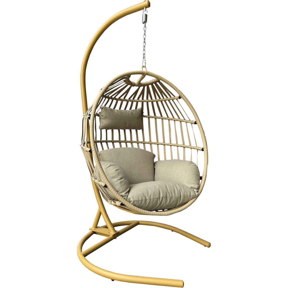 Riipputuoli jalustalla Mirpol Vico, teräsrunko, beige