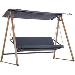 Puutarhakeinu Mirpol Duisburg, 3-istuttava, harmaa