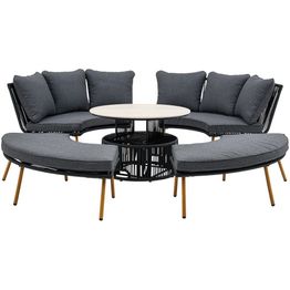 Muuntautuva kalustesetti ulos Mirpol Holand, sohvaryhmä/aurinkosänky, antrasiitti