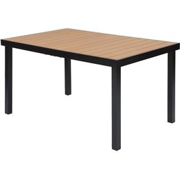 Ulkoruokapöytä Mirpol Izzy, alumiinirunko, ruskea/musta, eri kokoja