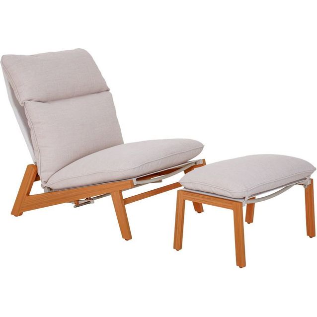 Aurinkotuoli jalkarahilla esti & esta Kalem, beige