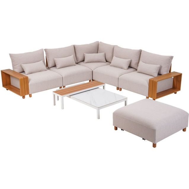 Moduulisohvaryhmä puutarhaan esti & esta Kalem, 8-osainen, beige