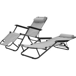 Aurinkotuoli Mirpol Senator, säädettävä, teräs, harmaa
