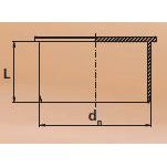Tulppa PVC 400 mm mittakuva